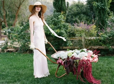 Photo of Marcella Gown in Pink on model, view 1